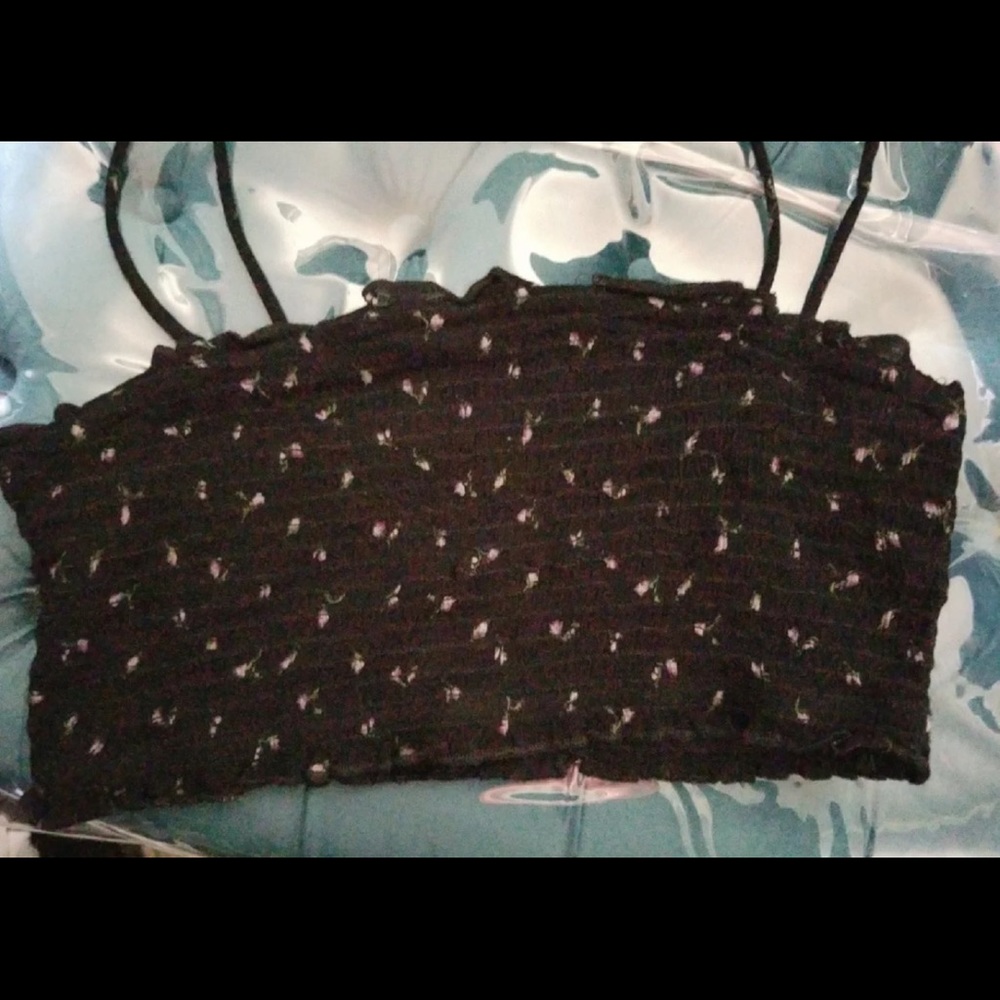 American Eagle Outfitters two pieces black peplum top